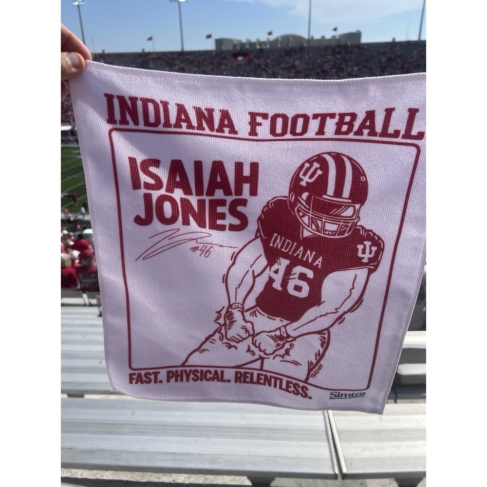 Indiana University Football Authentic Rally Towel North Texas Cignetti Hoosiers